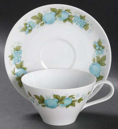 Blue Orchard Cup and Saucer - Noritake