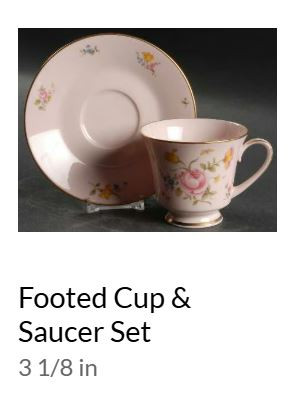 Bridal Ribbon Cup and Saucer - Noritake