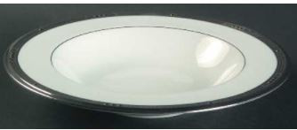 Chatelaine Platinum Rim Soup or Pasta Bowl-Noritake