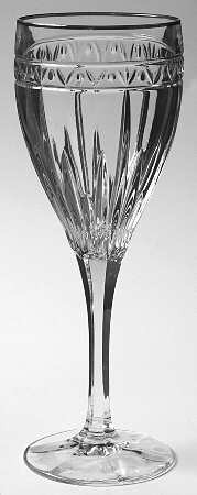 Christiana Platinum Water Goblet - Noritake Crystal