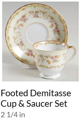 Columbine Demitase Cup and Saucer