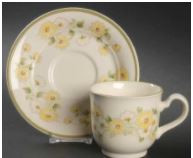 Daisy Garland Cup and Saucer - Noritake
