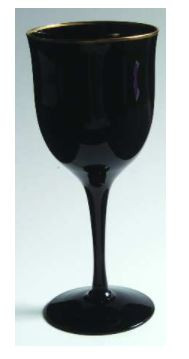 Ebony Gold Water Goblet - Noritake Crystal