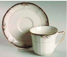 Edwardian Rose Cup and Saucer - Noritake