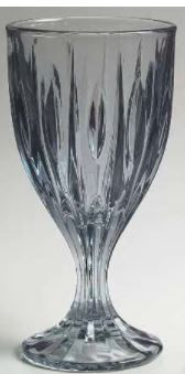 Entree Light Blue Water Goblet - Noritake Crystal