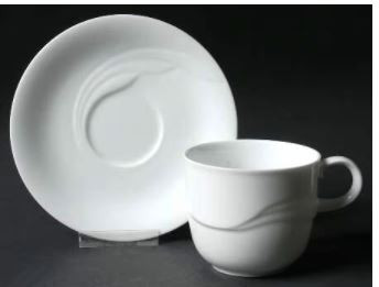 Foam White Cup and Saucer