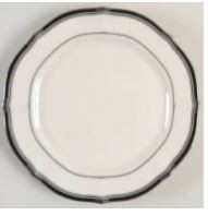 Gilded Platinum Round Salad Plate-Noritake