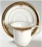 Gold And Sable Noritake Cup And Saucer
