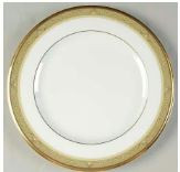 Golden Pageantry Round Salad Plate