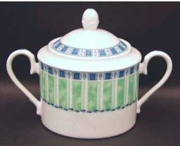 Green Icicle Sugar and Lid - Noritake