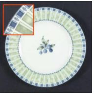 Green Icicle Round Salad Plate
