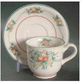 Harvest Ribbon Cup and Saucer-Noritake