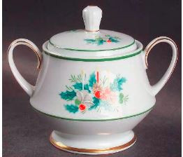 Holly Sugar and Lid-Noritake
