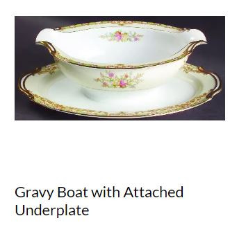 Nanarosa Gravy Boat and Stand - Noritake