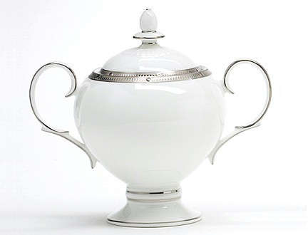 Rochelle Platinum Sugar and Lid - Noritake