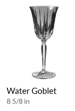 Vendome Clear Water Goblet - Noritake Crystal