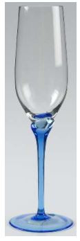 Verona Blue Fluted Champagne