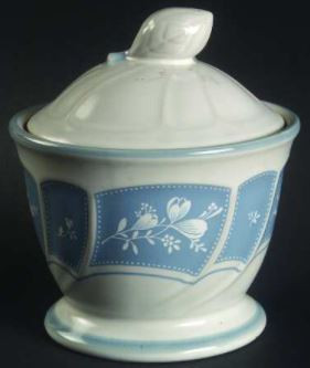 Victory Blue Sugar and Lid - Noritake