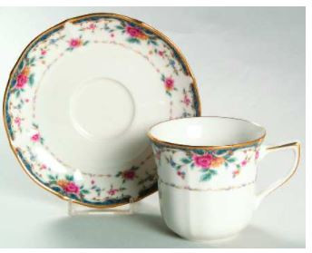 Vintage Rose Cup and Saucer