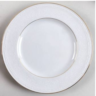 Whitecliff Gold Round Salad Plate - Noritake
