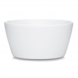 White on White Round Soup Cereal Bowl