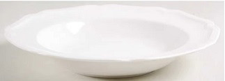 Antique White Rim Soup or Pasta Bowl