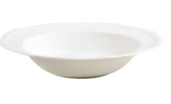 Antique White Round Vegetable or Serving Bowl