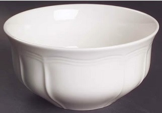 Antique White Round Soup Cereal Bowl