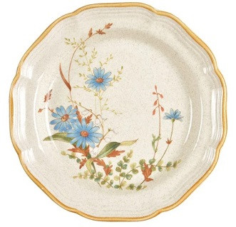 Blue Daisies Round Salad Plate