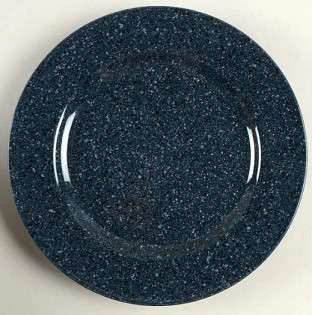 Blue Granite Round Salad Plate