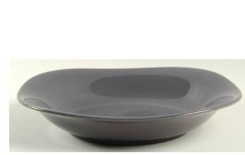Charcoal Grey Rim Soup or Pasta Bowl