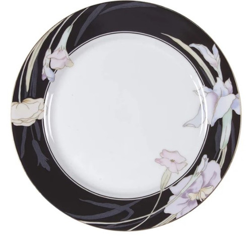 Charisma Black Round Salad Plate