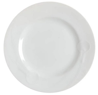 Classic Flair White Round Salad Plate