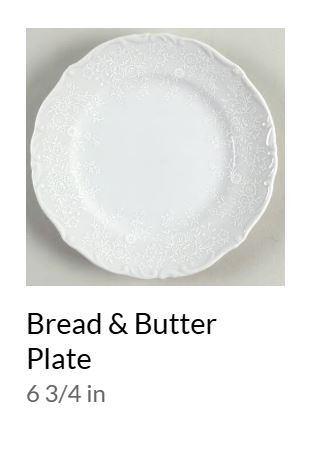 French Lace Bread and Butter Plate