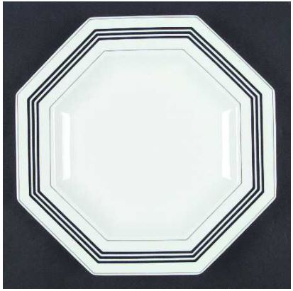 Octet Black Dinner Plate