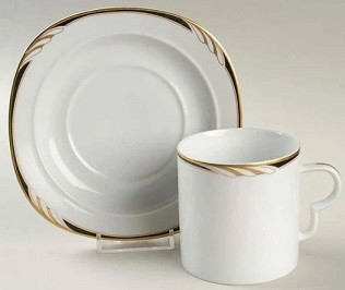 Omega  Black Cup and Saucer