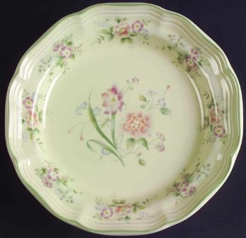 Peony Bouquet Round Salad Plate