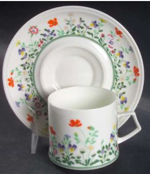 Petit Point Cup and Saucer