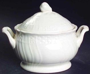 Renaissance White Sugar and Lid