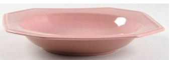 Rose Gray Rim Soup or Pasta Bowl