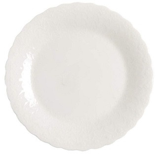 White Silk Bread and Butter Plate