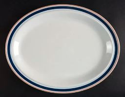 Blue Line Medium Oval Platter