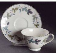 Burgundy Cup and Saucer