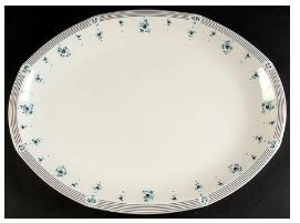 Calico Blue Medium Oval Platter