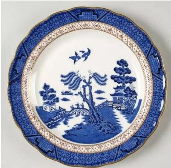 Real Old Willow Round Salad Plate