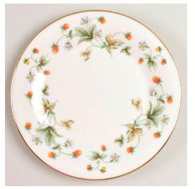 Strawberry Cream Bread and Butter Plate