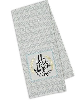 Mr. And Mrs. Embelished Kitchen Towel