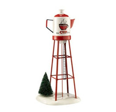 Original Snow Village - Red Cup Cafe Watertower