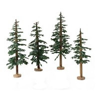 Winter Lodge Pines Set Of 4 Village Accessories Department 5