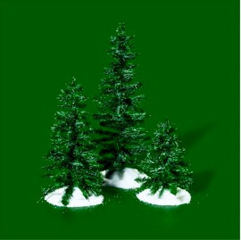 Scotch Pines St/3 Snow Village  Department 56